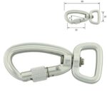 Karabińczyk aluminiowy z blokadą śrubową Rozmiar: 69mm, oko 20mm Wytrzymałość na zerwanie: 490kg - srebrny +20,00&nbsp;zł